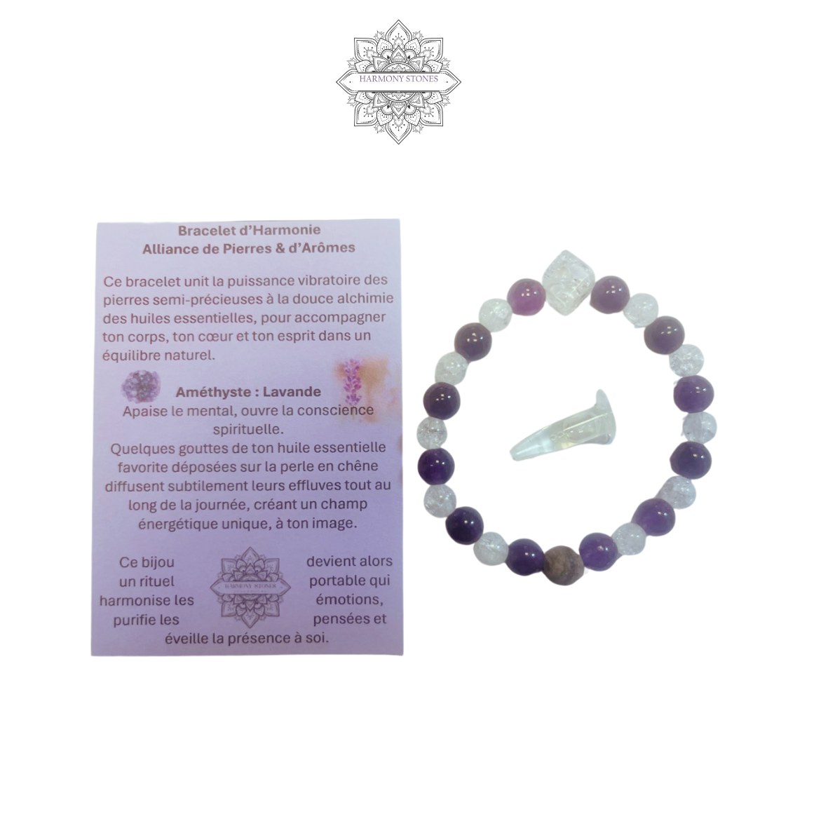Bracelet d’Harmonie Alliance de Pierres & d’Arômes